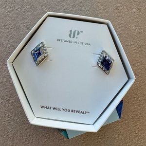 Bp Bomb Party 2023 December Earrings "The Celeste Earrings" Rhodium & Tanzanite